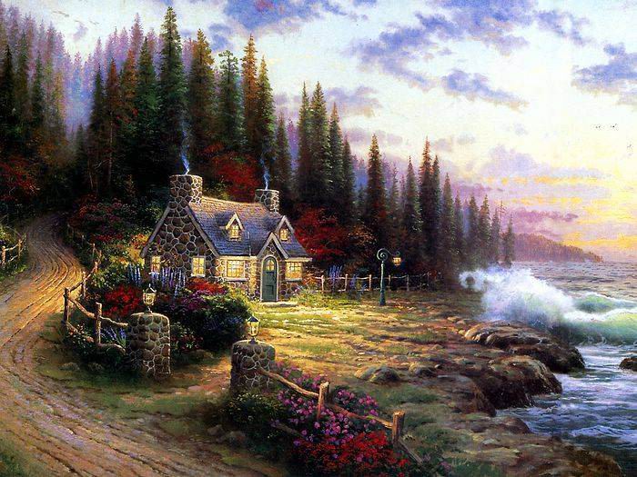 (image for) Thomas Kinkade paintings, NO.9 reproduction canvas paintings - Click Image to Close